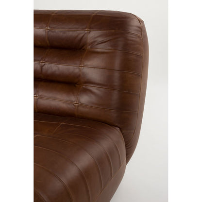 Dutchbone Fauteuil Wyatt Wax Leer Donkerbruin - KwaliteitWonen.nl