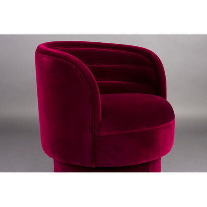 Dutchbone Fauteuille Dorothy Velvet Rood - KwaliteitWonen.nl