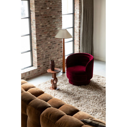 Dutchbone Fauteuille Dorothy Velvet Rood - KwaliteitWonen.nl