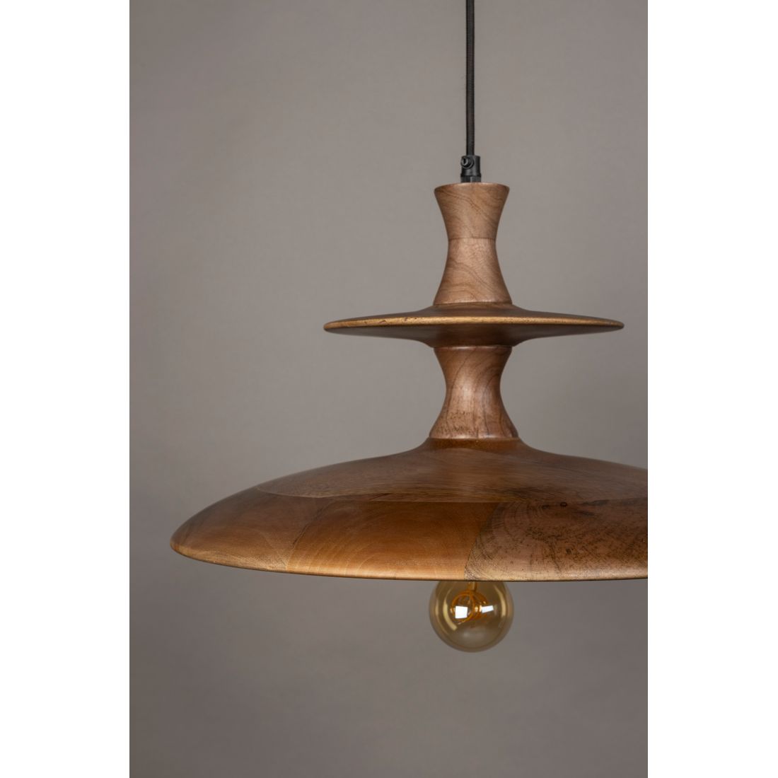 Dutchbone Hanglamp Cath L Walnoot - KwaliteitWonen.nl