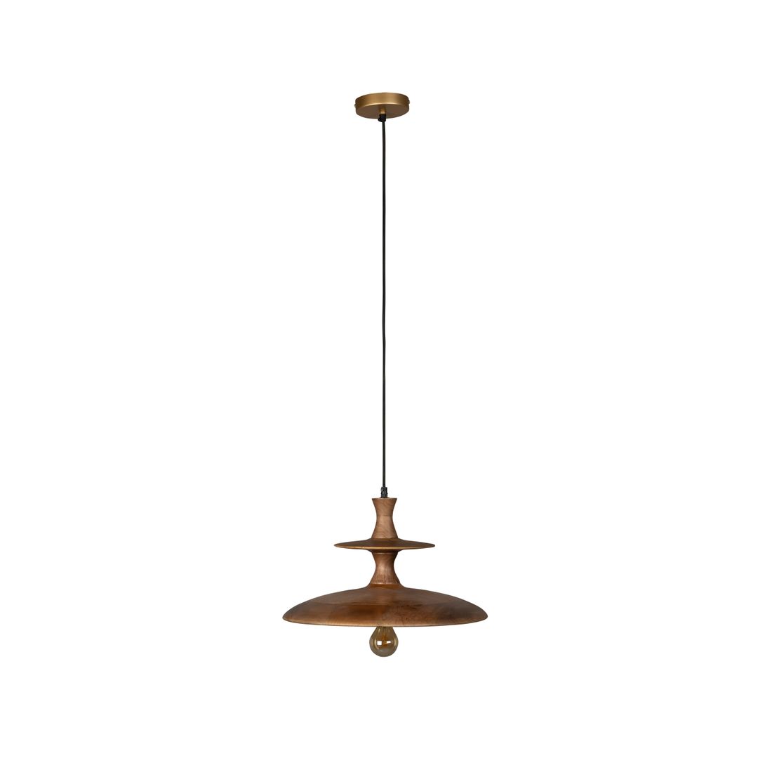 Dutchbone Hanglamp Cath L Walnoot - KwaliteitWonen.nl