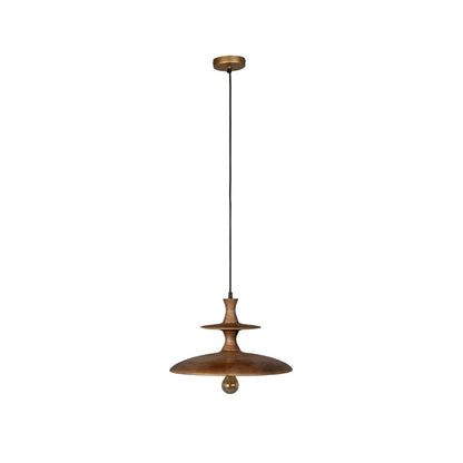 Dutchbone Hanglamp Cath L Walnoot - KwaliteitWonen.nl