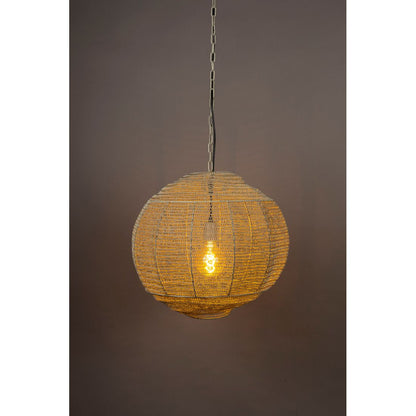 Dutchbone Hanglamp Meezan Zand Grijs M - KwaliteitWonen.nl
