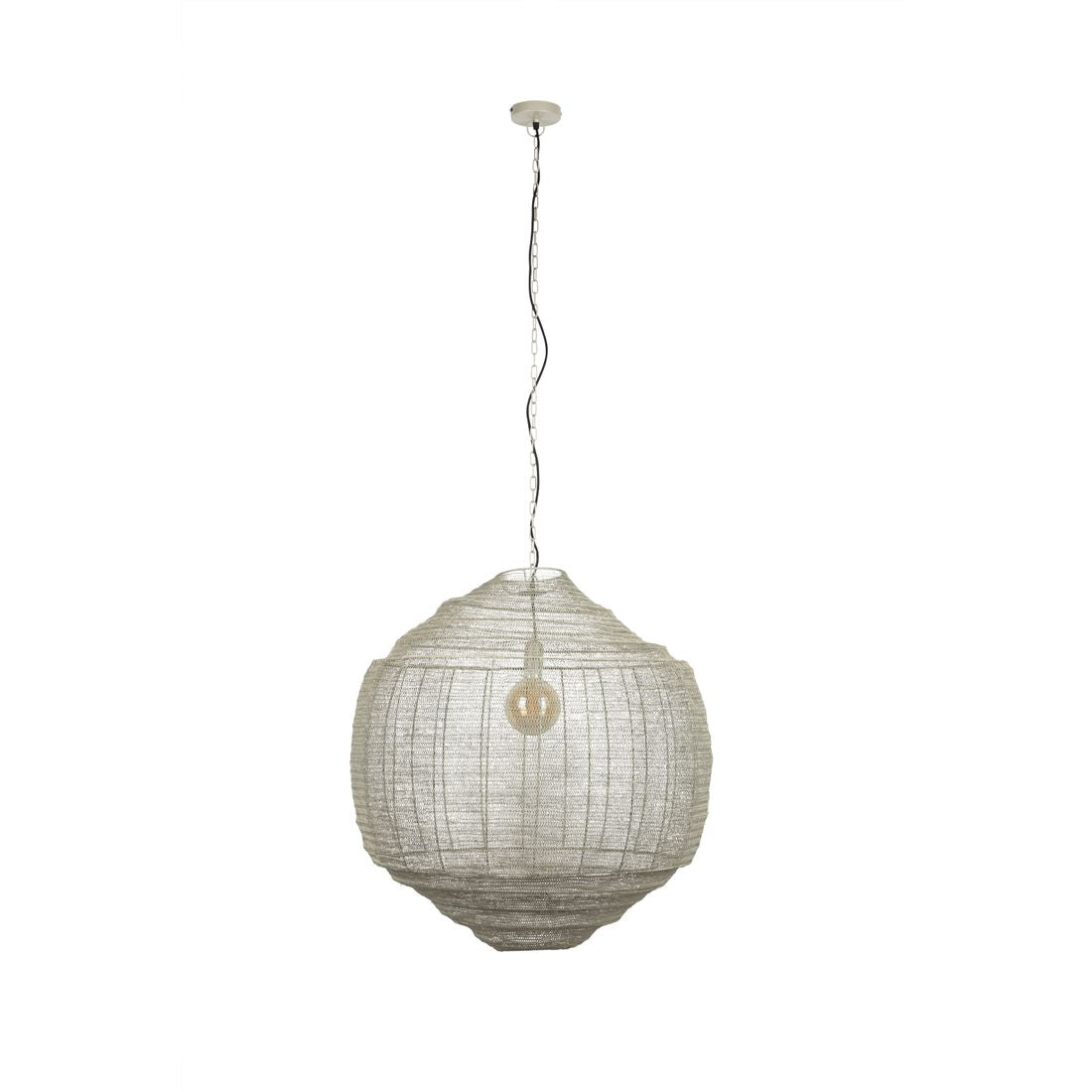 Dutchbone Hanglamp Meezan Zand Grijs XL - KwaliteitWonen.nl