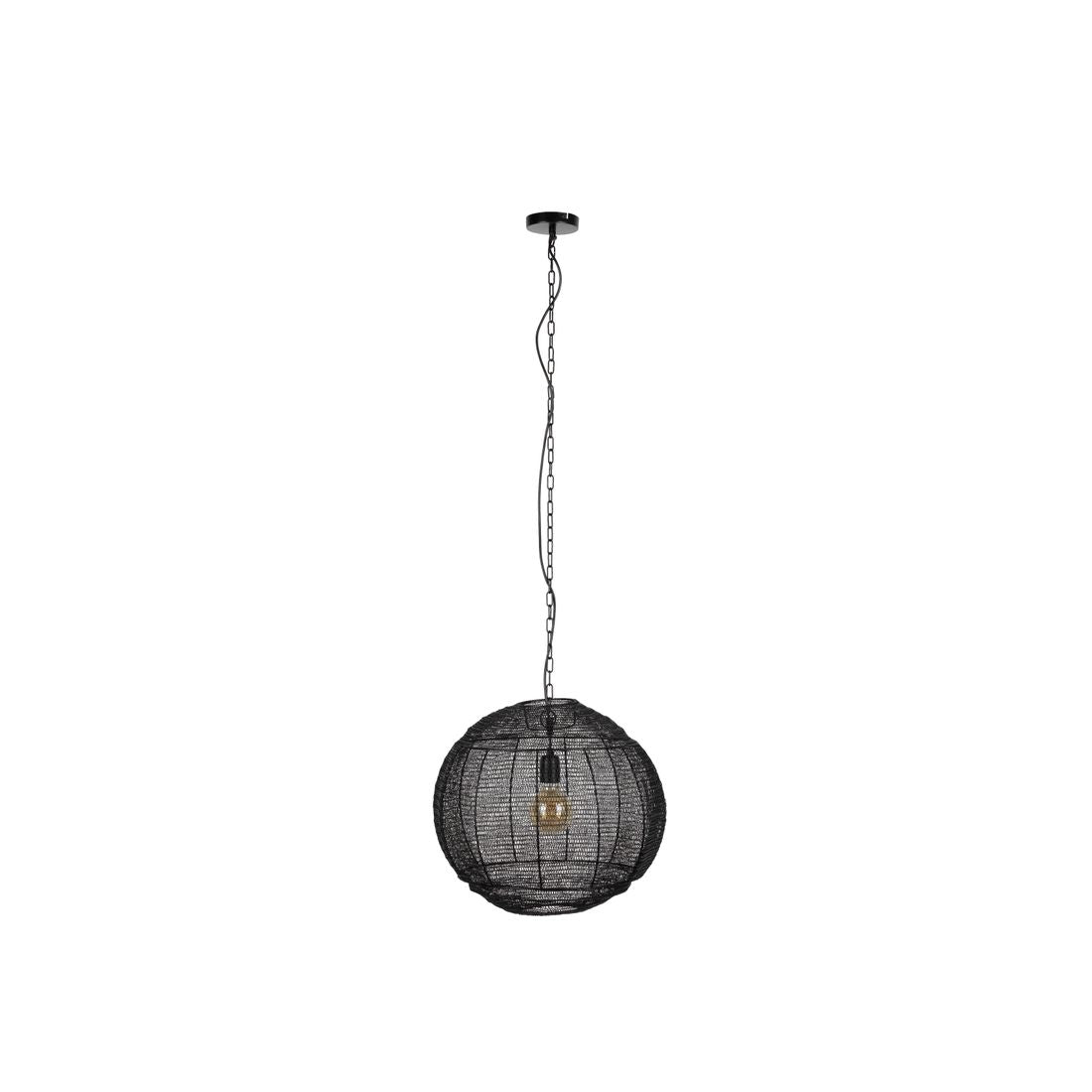 Dutchbone Hanglamp Meezan Zwart M - KwaliteitWonen.nl