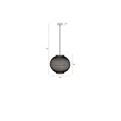 Dutchbone Hanglamp Ming Rond ø 50cm - KwaliteitWonen.nl