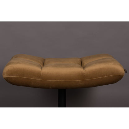 Dutchbone Hocker Bar Fluweel Goudbruin Okergeel - KwaliteitWonen.nl