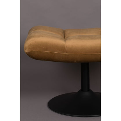 Dutchbone Hocker Bar Fluweel Goudbruin Okergeel - KwaliteitWonen.nl