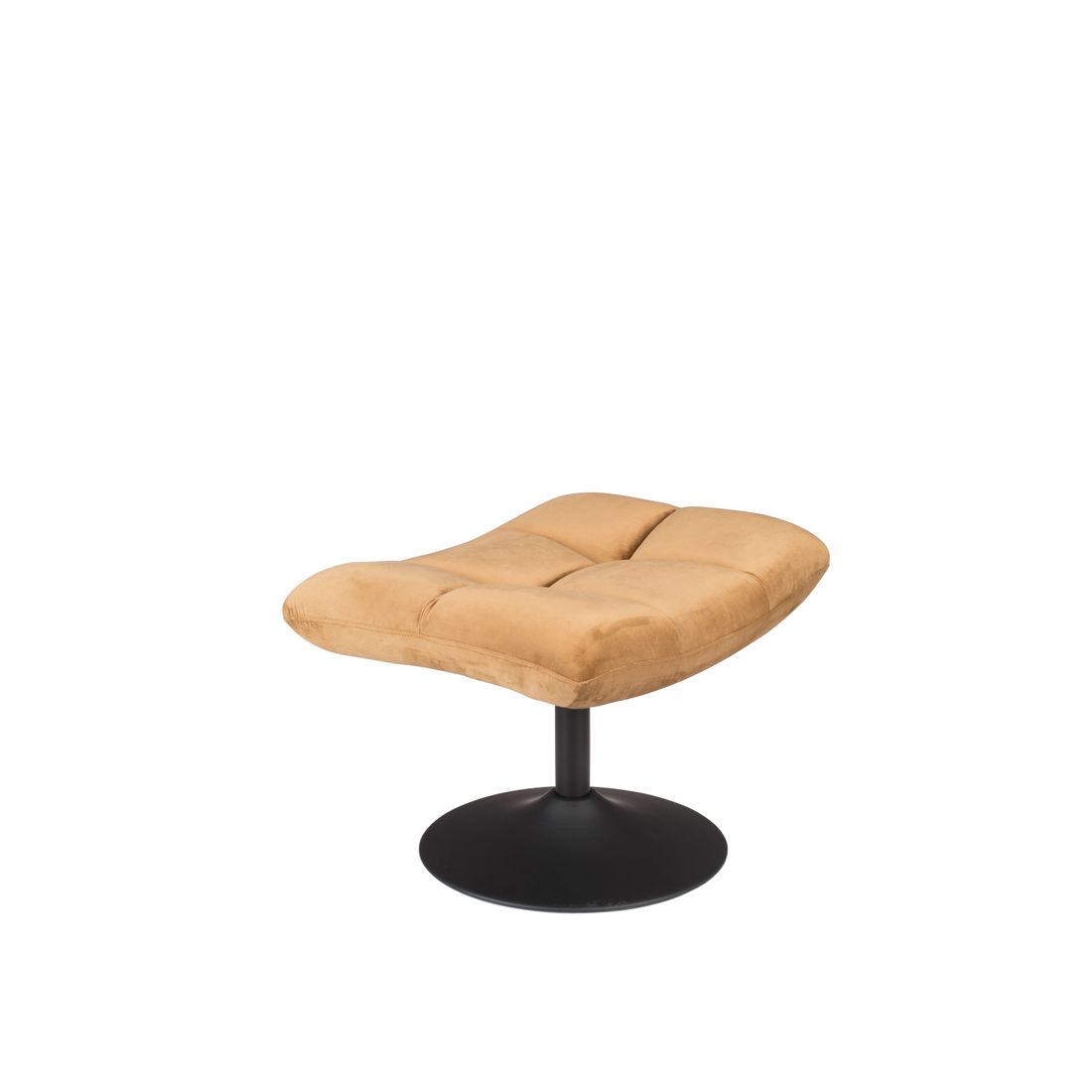 Dutchbone Hocker Bar Fluweel Goudbruin Okergeel - KwaliteitWonen.nl