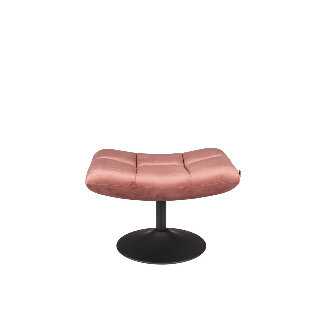 Dutchbone Hocker Bar Fluweel Oud Roze - KwaliteitWonen.nl