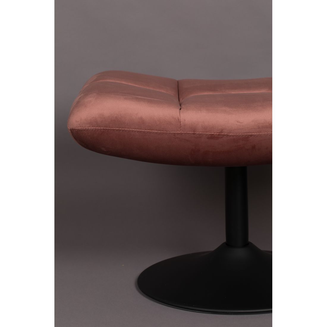Dutchbone Hocker Bar Fluweel Oud Roze - KwaliteitWonen.nl