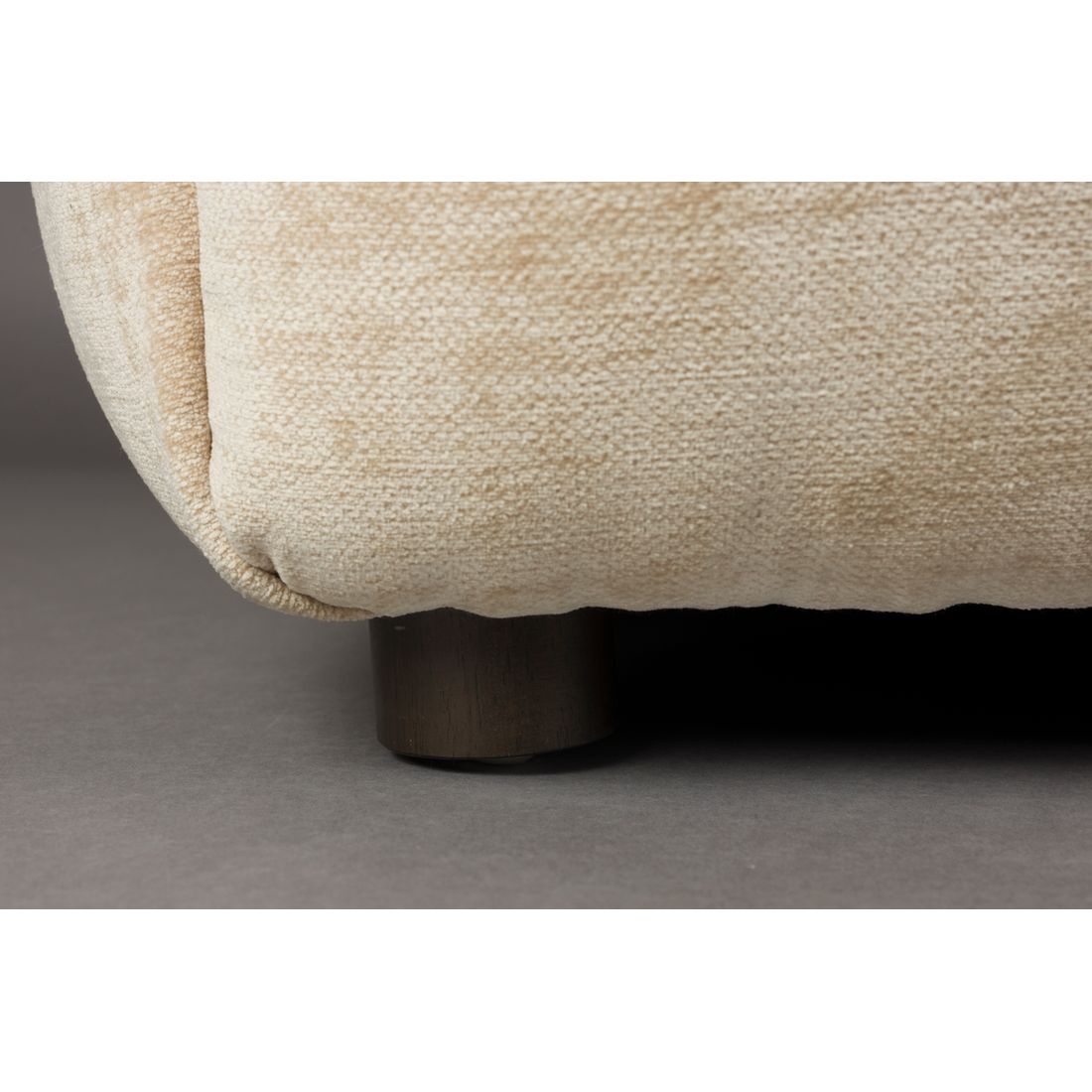 Dutchbone Hocker Hackman Velours Beige-Kwaliteitwonen.nl