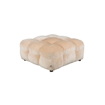 Dutchbone Hocker Hackman Velours Beige - KwaliteitWonen.nl