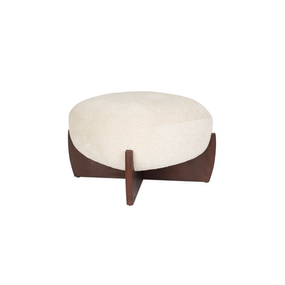 Dutchbone Poef Emilius Beige - KwaliteitWonen.nl
