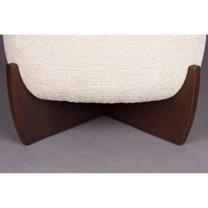 Dutchbone Poef Emilius Beige - KwaliteitWonen.nl