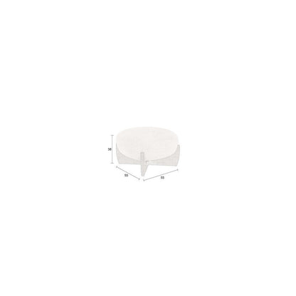 Dutchbone Poef Emilius Beige - KwaliteitWonen.nl