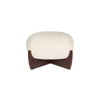 Dutchbone Poef Emilius Beige - KwaliteitWonen.nl