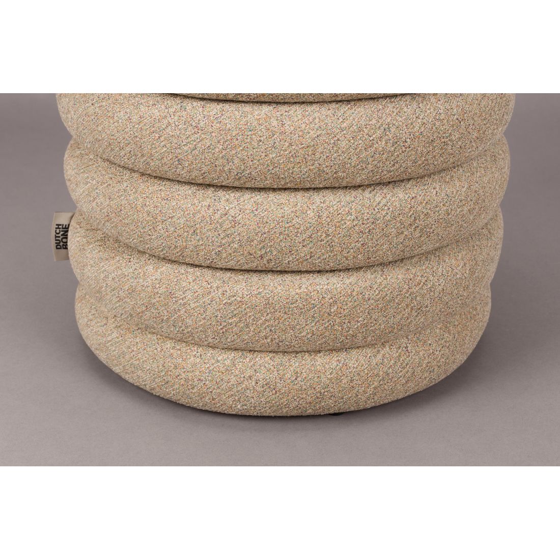 Dutchbone Poef Fern Beige - KwaliteitWonen.nl