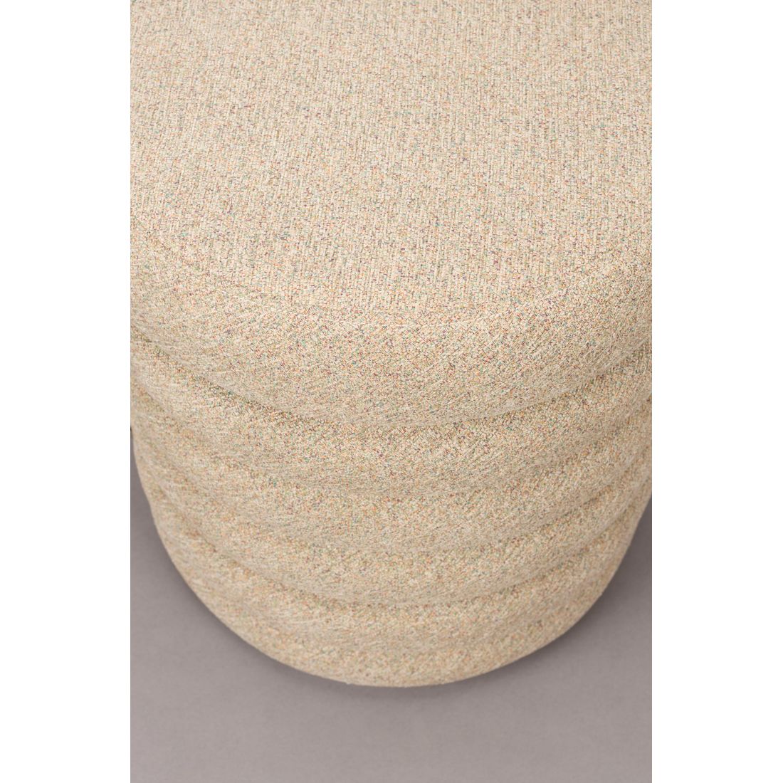 Dutchbone Poef Fern Beige - KwaliteitWonen.nl