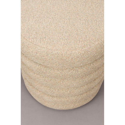 Dutchbone Poef Fern Beige - KwaliteitWonen.nl