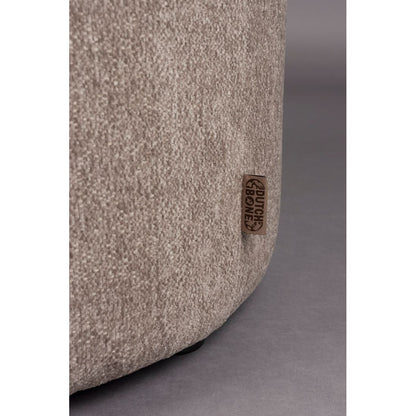 Dutchbone Poef Rocca Cappuccino - KwaliteitWonen.nl
