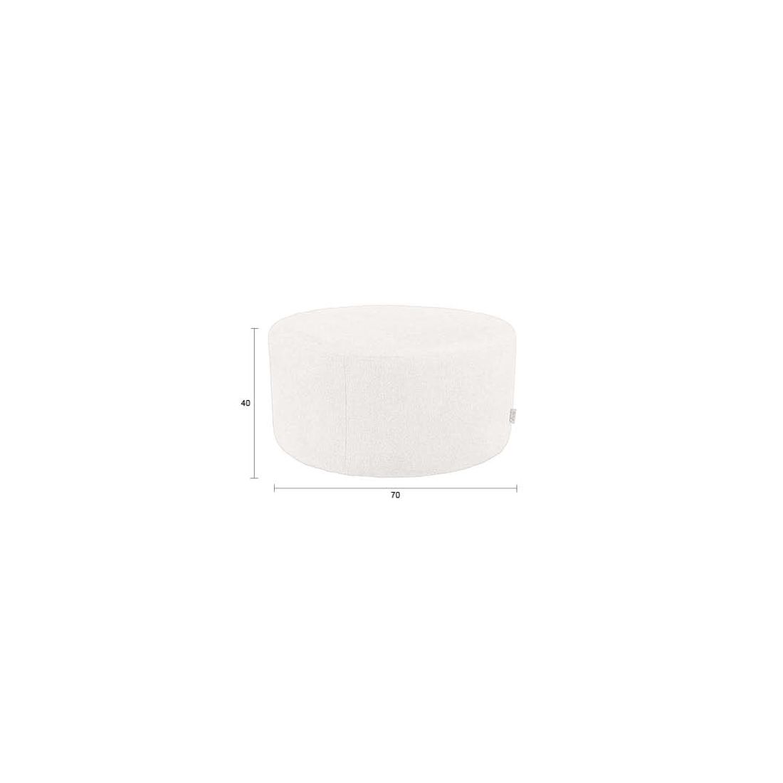 Dutchbone Poef Rocca Cappuccino - KwaliteitWonen.nl