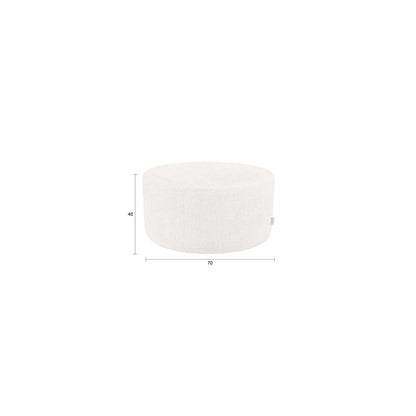 Dutchbone Poef Rocca Cappuccino - KwaliteitWonen.nl
