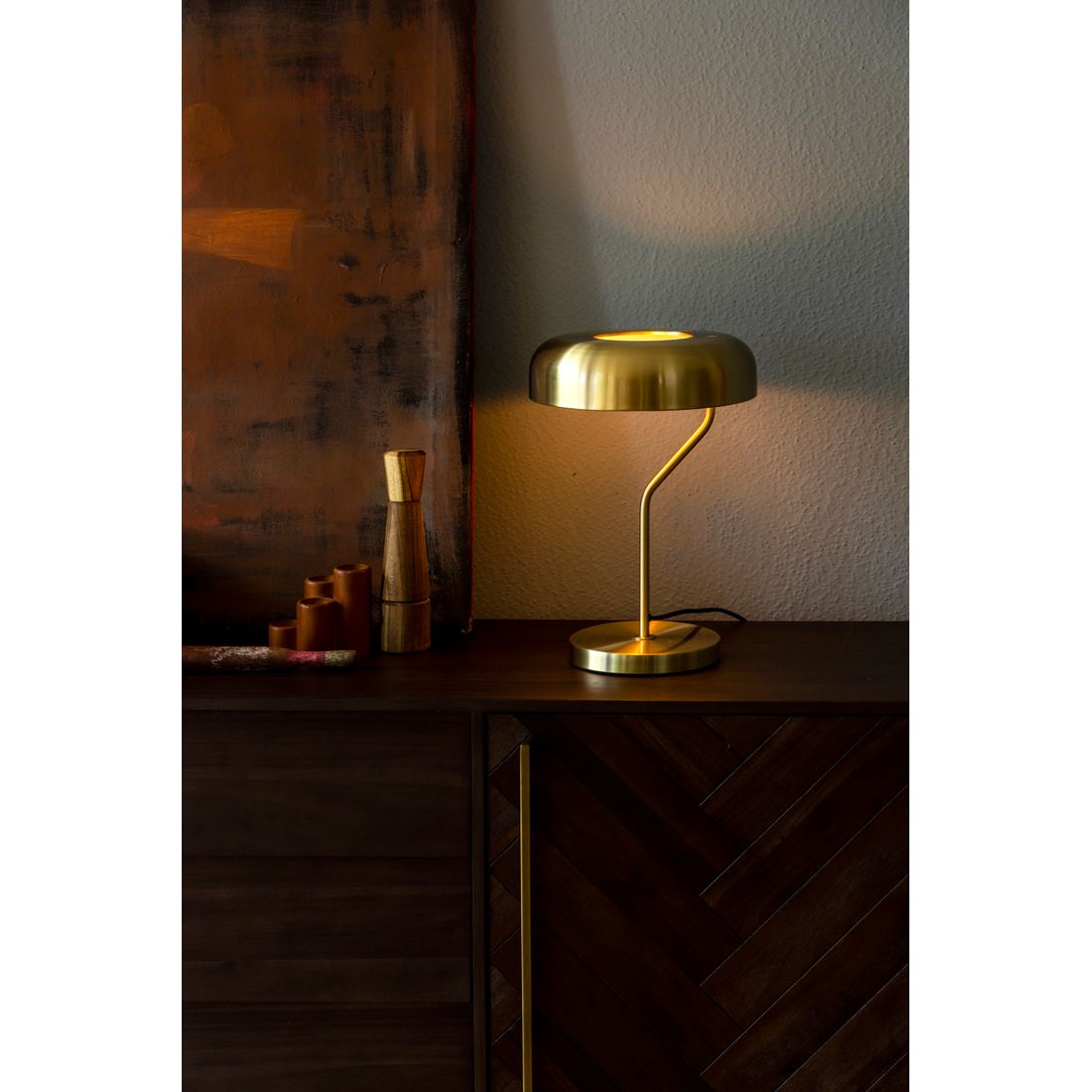 Dutchbone Tafellamp Eclipse Messing - KwaliteitWonen.nl