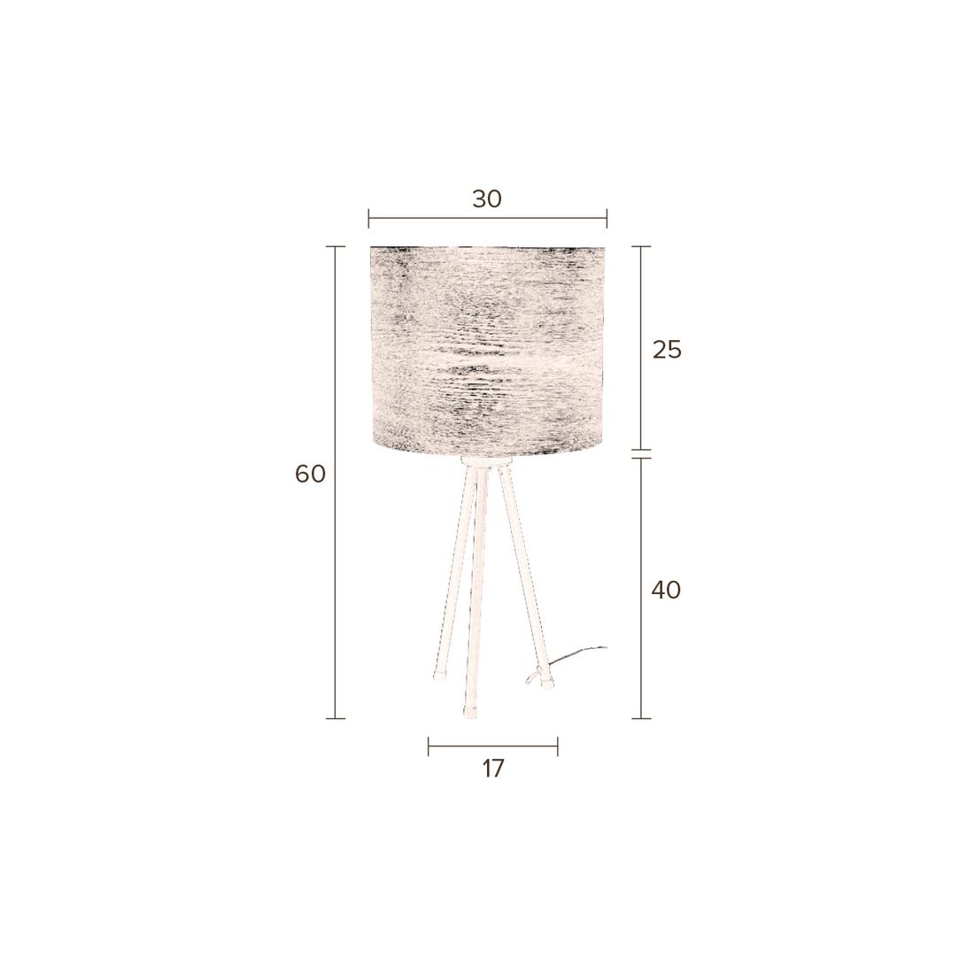 Dutchbone Tafellamp Woodland Hout - KwaliteitWonen.nl