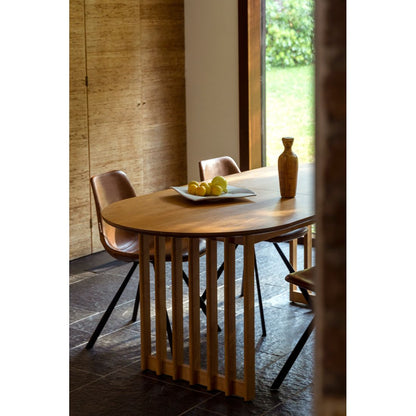 Dutchbone Verstelbare Eettafel Barlet 200/240x90cm Eiken - KwaliteitWonen.nl