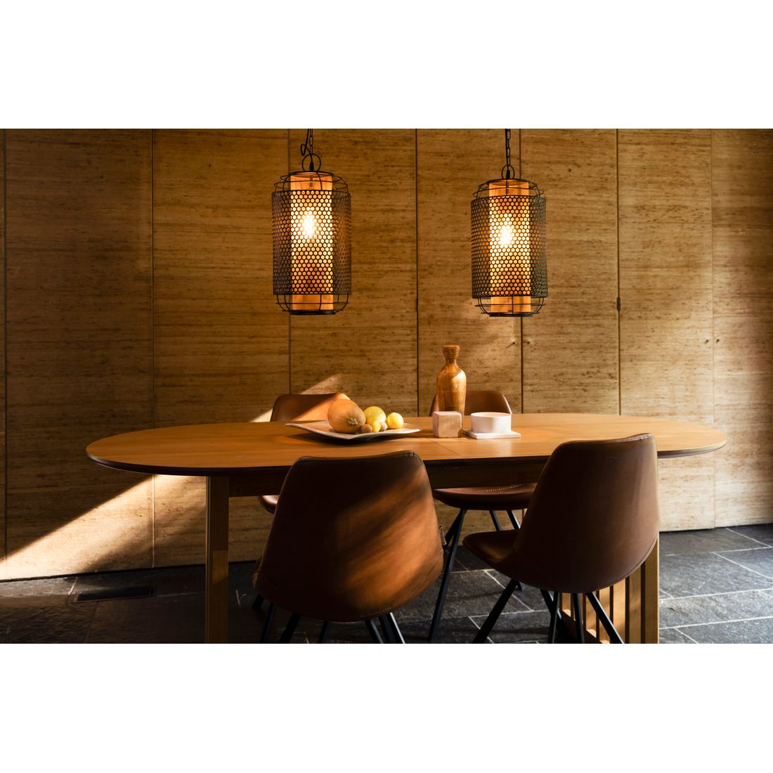 Dutchbone Verstelbare Eettafel Barlet 200/240x90cm Eiken - KwaliteitWonen.nl