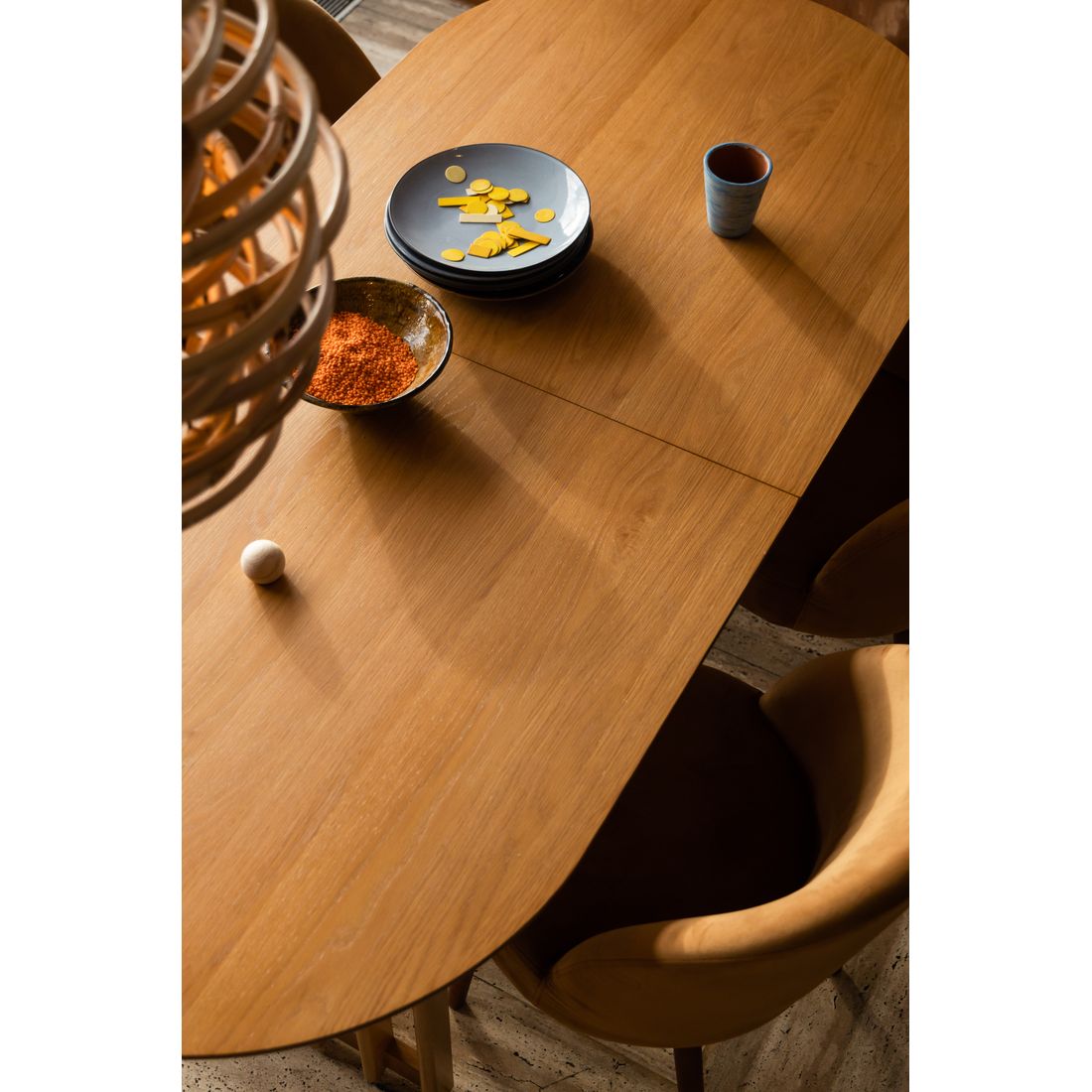 Dutchbone Verstelbare Eettafel Barlet 200/240x90cm Eiken - KwaliteitWonen.nl
