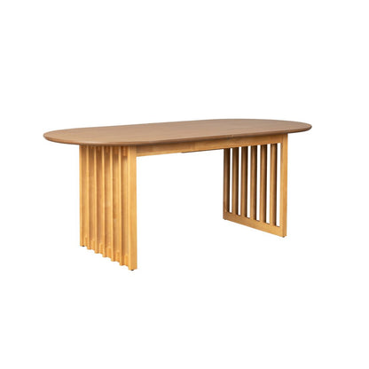 Dutchbone Verstelbare Eettafel Barlet 200/240x90cm Eiken - KwaliteitWonen.nl