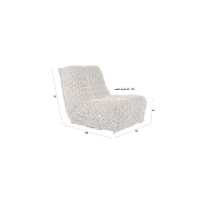 Dutchbone Verstelbare Fauteuil Hamilton Beige - KwaliteitWonen.nl