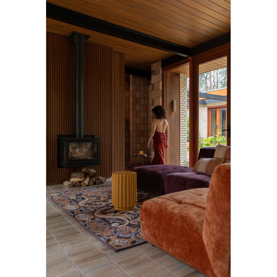 Dutchbone Vloerkleed Bashmira 160x230cm Aardse Kleuren - KwaliteitWonen.nl