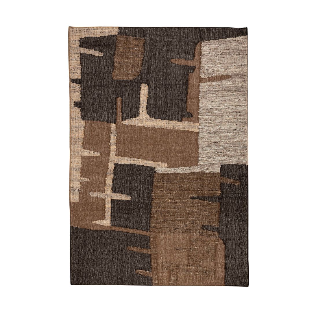 Dutchbone Vloerkleed Briton 200x300cm Bruin - KwaliteitWonen.nl