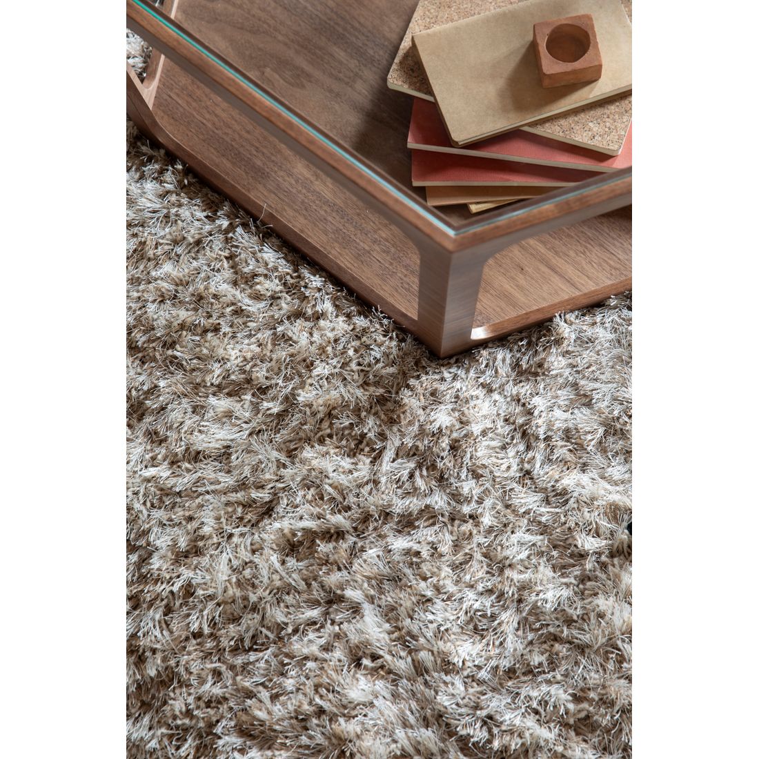 Dutchbone Vloerkleed Hairy 200x290cm Beige - KwaliteitWonen.nl