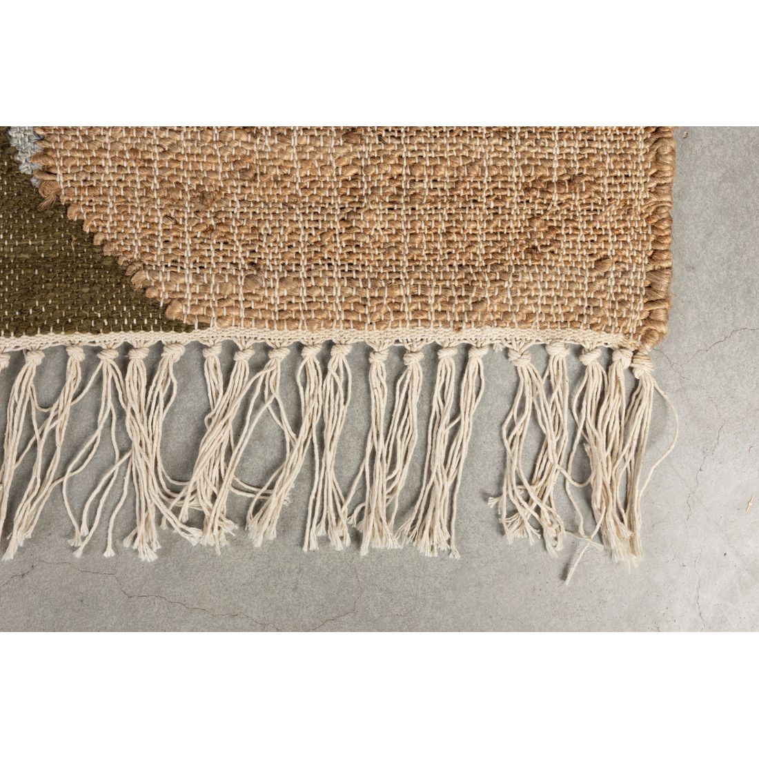 Dutchbone Vloerkleed Pavilion Naturel Groen Bruin 200x300cm - KwaliteitWonen.nl