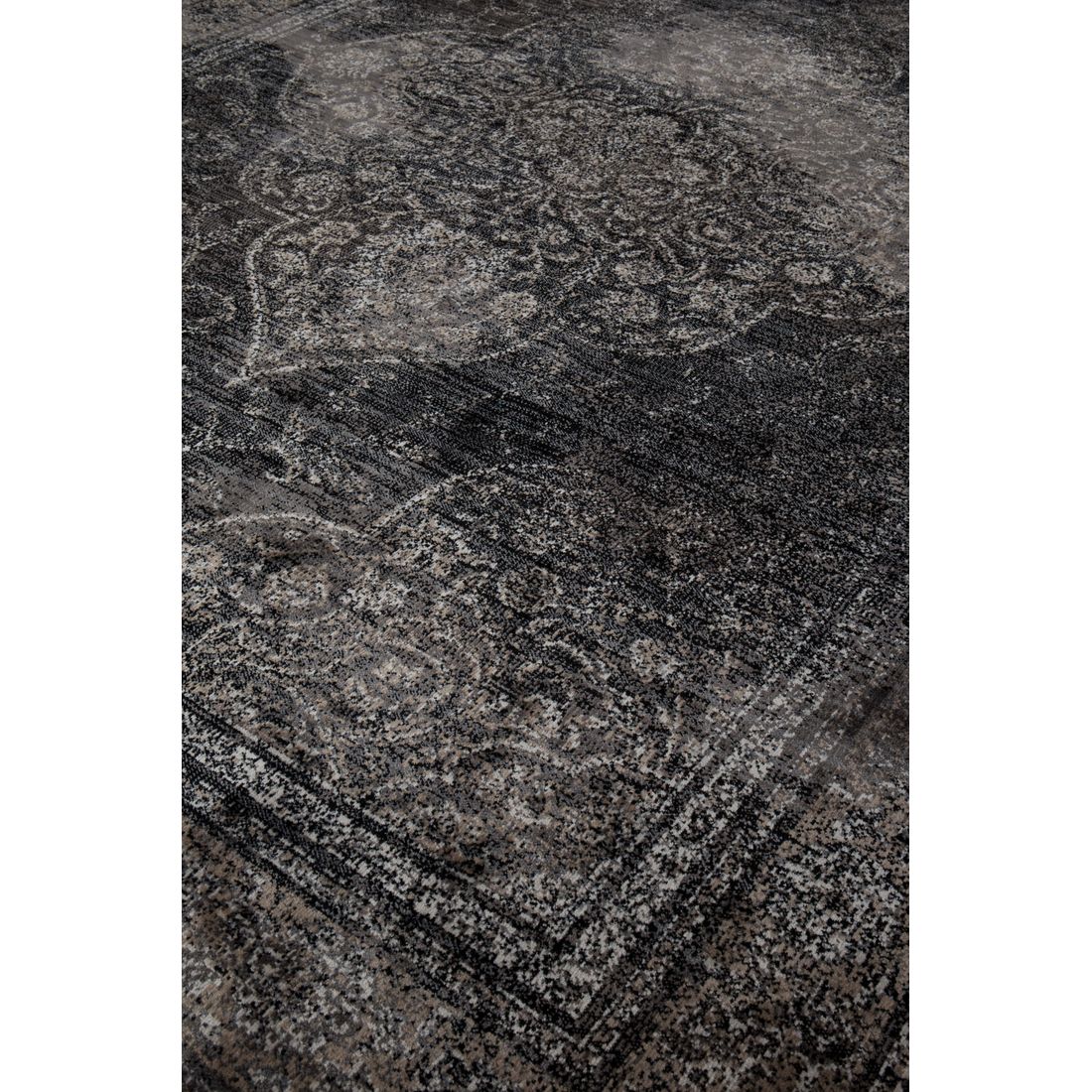 Dutchbone Vloerkleed Rugged 170x240cm Donker - KwaliteitWonen.nl