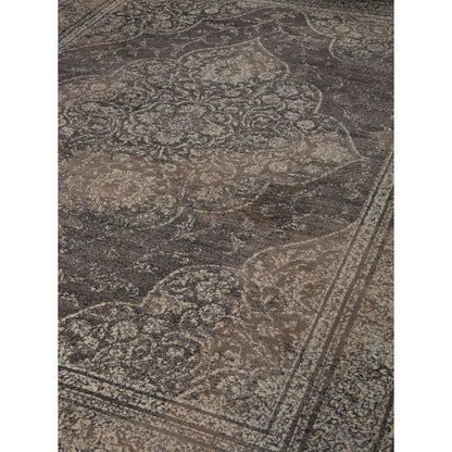 Dutchbone Vloerkleed Rugged 170x240cm Lichtgrijs Beige - KwaliteitWonen.nl