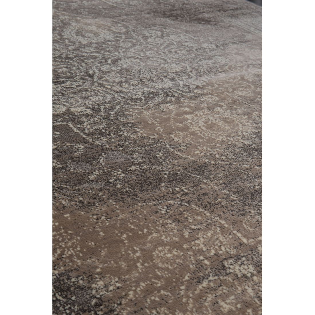 Dutchbone Vloerkleed Rugged 170x240cm Lichtgrijs Beige - KwaliteitWonen.nl
