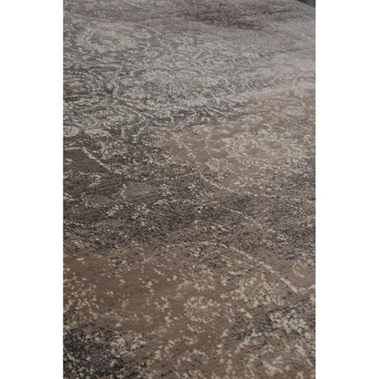 Dutchbone Vloerkleed Rugged 170x240cm Lichtgrijs Beige - KwaliteitWonen.nl