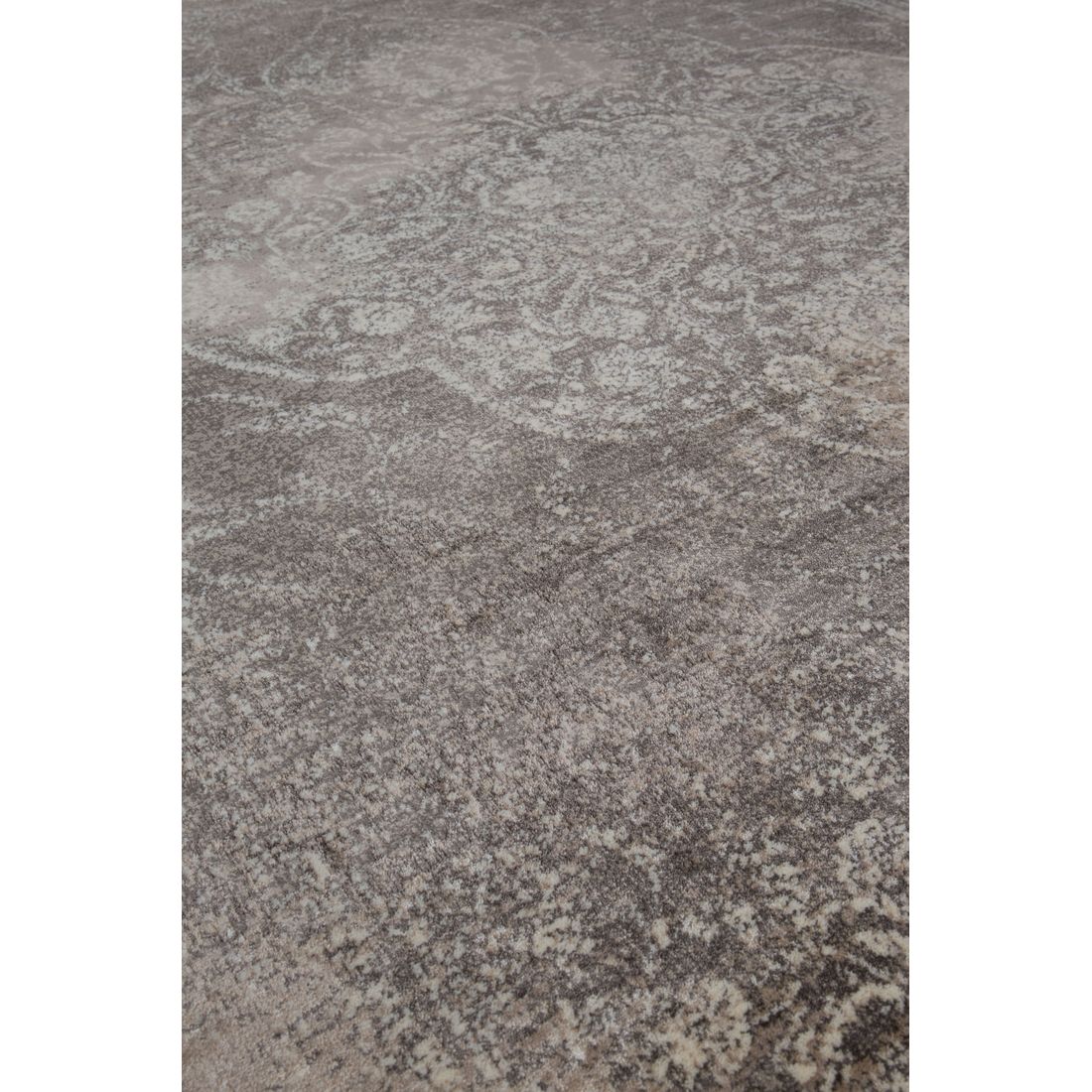 Dutchbone Vloerkleed Rugged 200x300cm Lichtgrijs Beige - KwaliteitWonen.nl