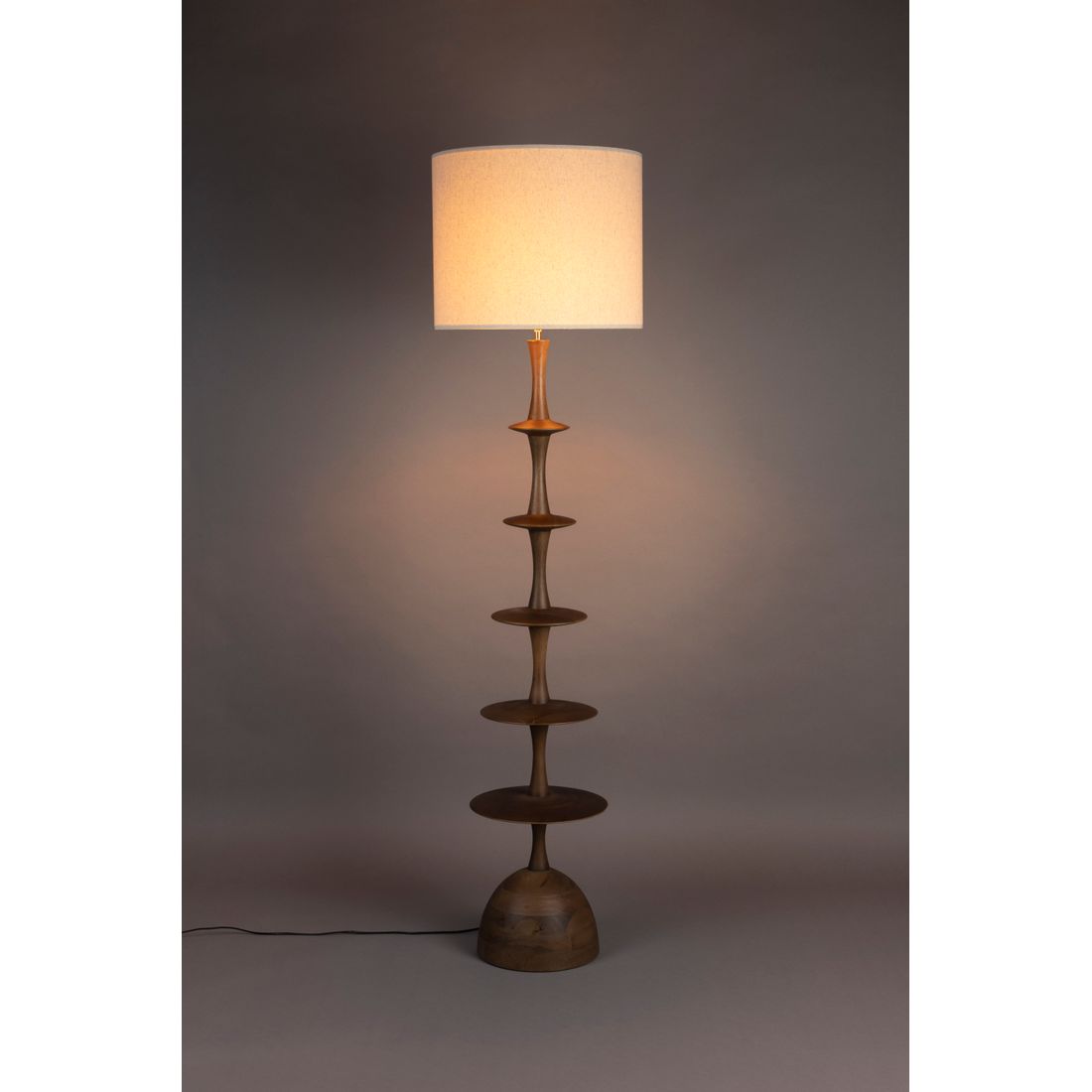 Dutchbone Vloerlamp Cath Walnoot - KwaliteitWonen.nl