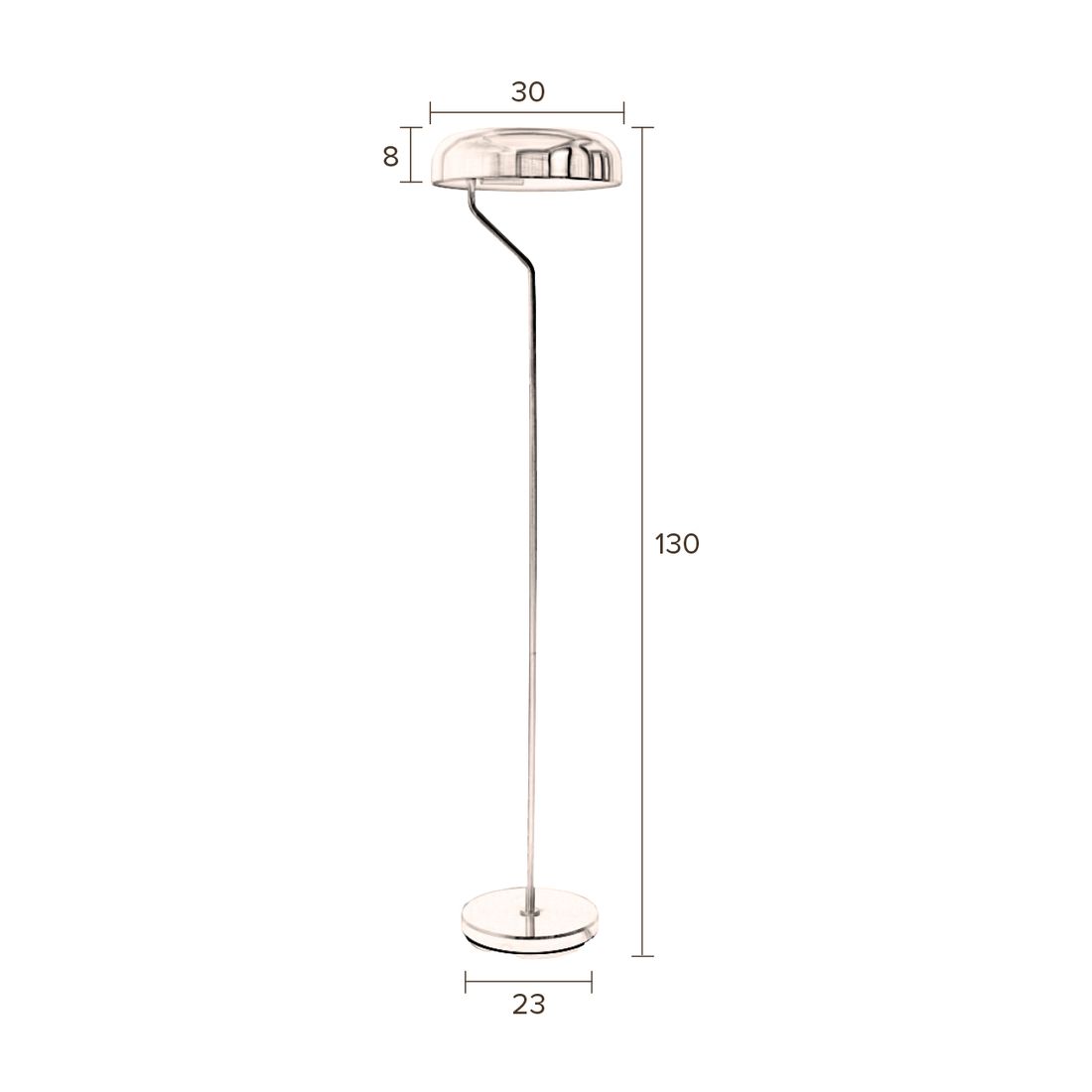 Dutchbone Vloerlamp Eclipse Zwart - KwaliteitWonen.nl