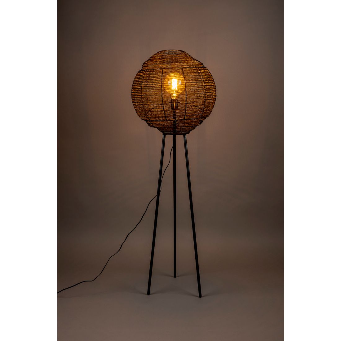 Dutchbone Vloerlamp Meezan Zwart - KwaliteitWonen.nl