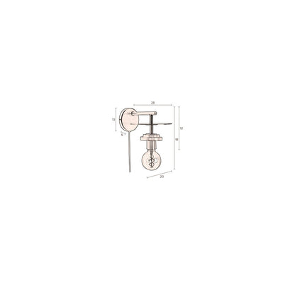 Dutchbone Wandlamp Aden Messing - KwaliteitWonen.nl