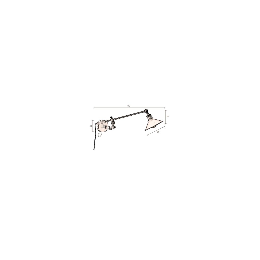 Dutchbone Wandlamp Penelope Zwart - KwaliteitWonen.nl