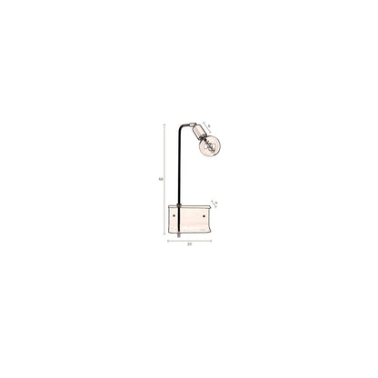Dutchbone Wandlamp Shaw Zwart - KwaliteitWonen.nl