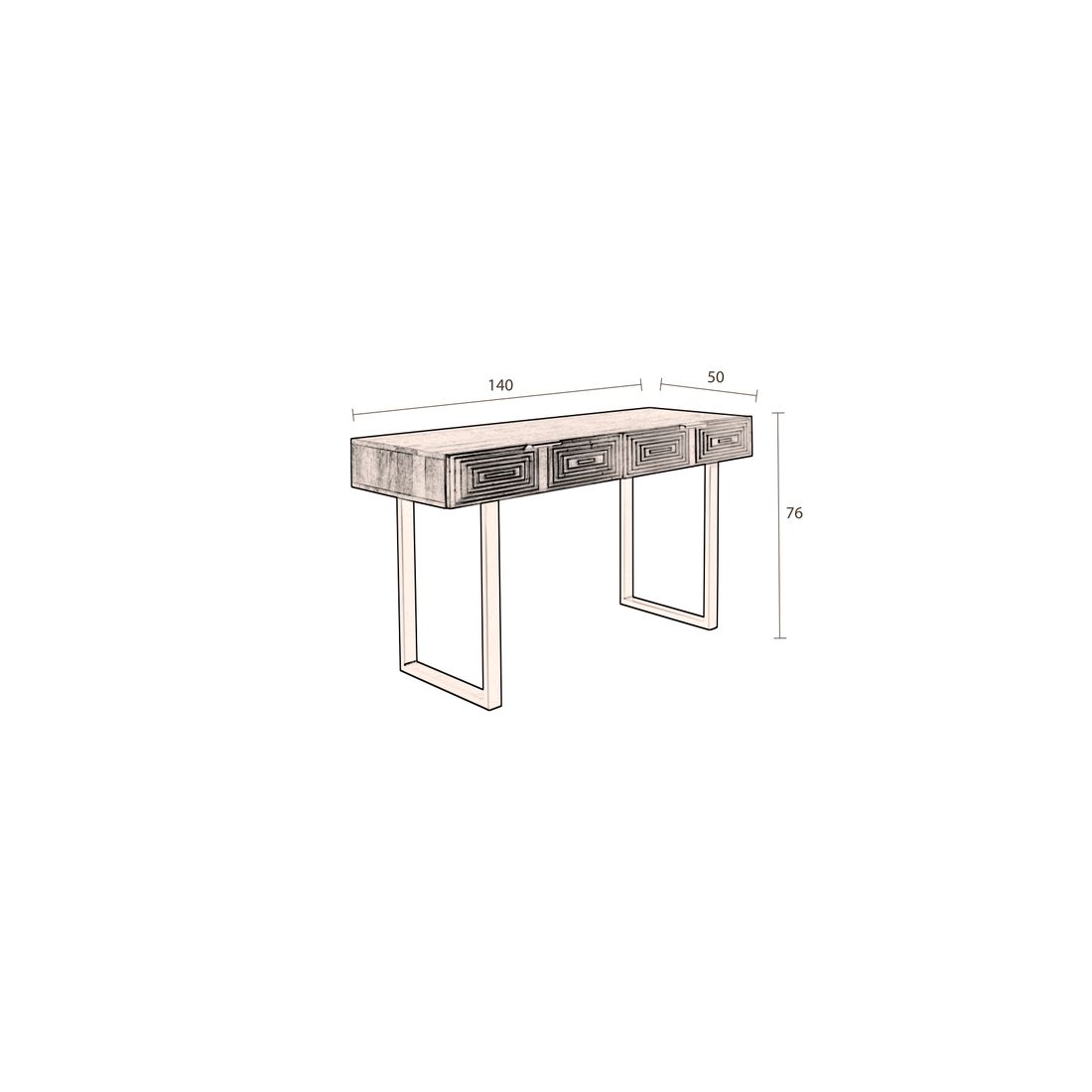 Dutchbone Wandtafel Volan - KwaliteitWonen.nl
